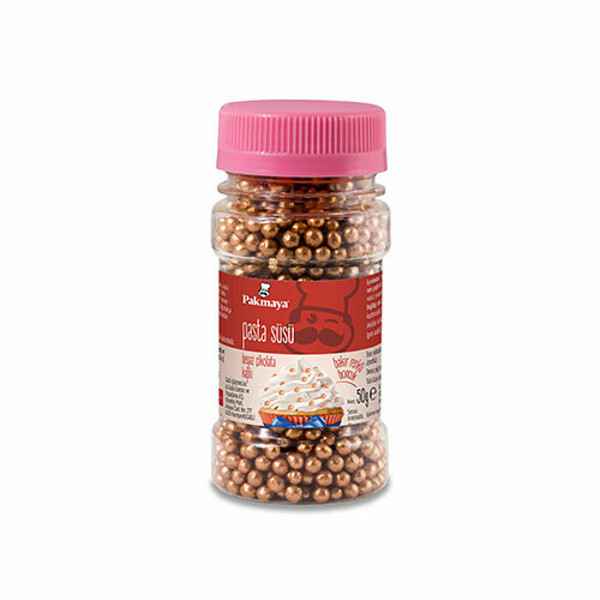 Pakmaya Pasta Süsü Bakır Renkli Boncuk 50 g