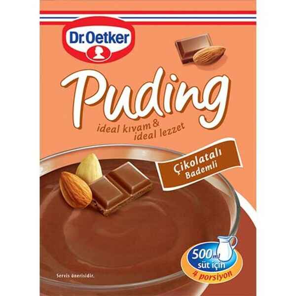 Dr Oetker Puding Çikolatalı ve Bademli 118 g