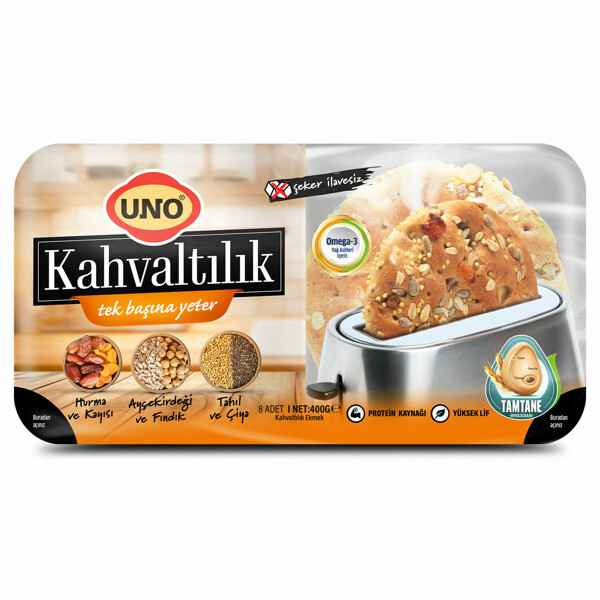 Uno Kahvaltı Ekmeği 8li 400 g