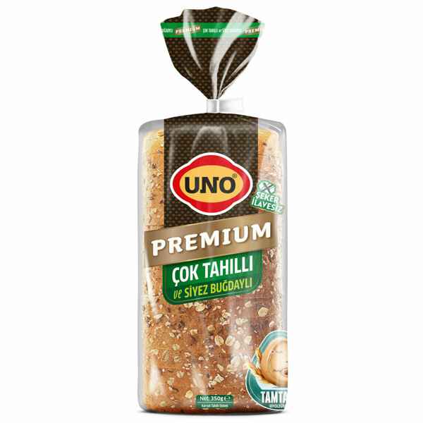 Uno Premium Çok Tahıllı ve Siyez Buğdaylı Tost Ekmeği 350 g