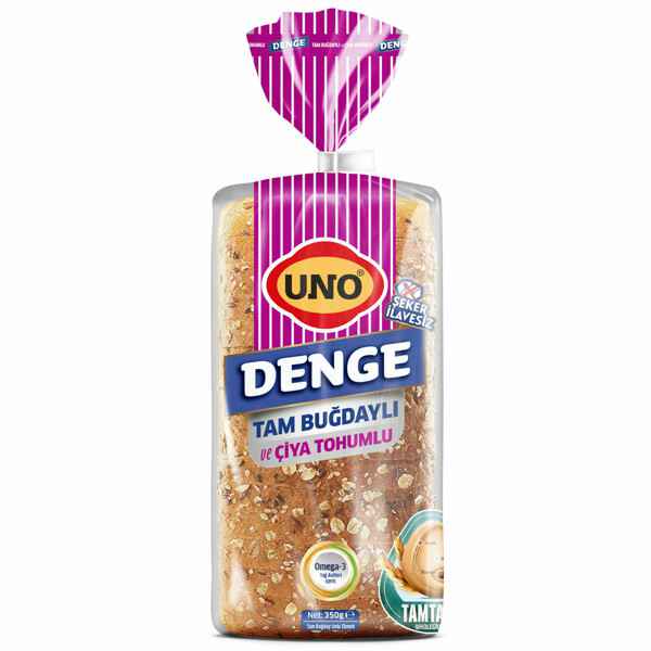 Uno Denge Tam Buğdaylı ve Çiya Tohumlu Tost Ekmek 350 g