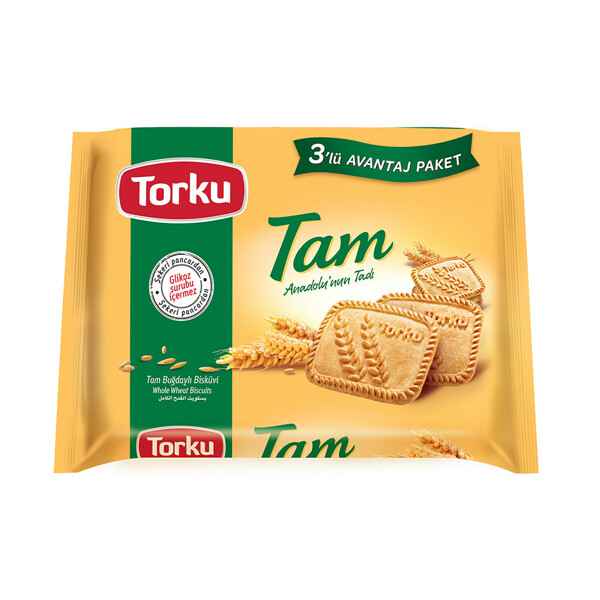 Torku Tam Buğdaylı Bisküvi 140 g 3lü Avantaj Paketi
