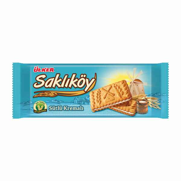 Ülker Saklıköy Sütlü Kremalı Bisküvi 100 g