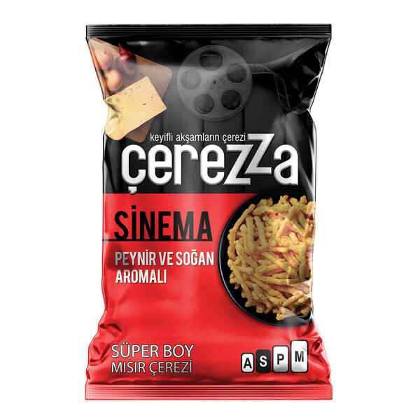 Çerezza Sinema Peynir Ve Soğan Aroma Çeşnili Mısır Çerezi Süper Boy 117 g