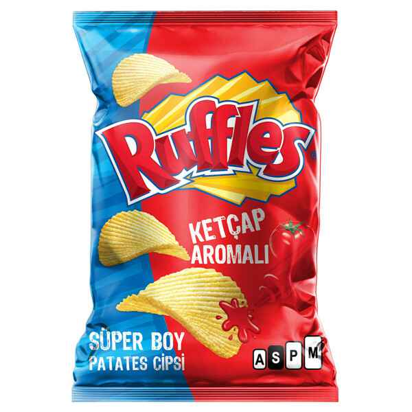 Ruffles Ketçap Aroma Çeşnili Patates Cipsi Süper Boy 115 g