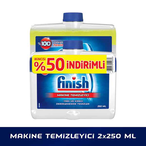 Finish Bulaşık Makinesi Deterjanı Makine Temizleyici Sıvı 2x250 ml