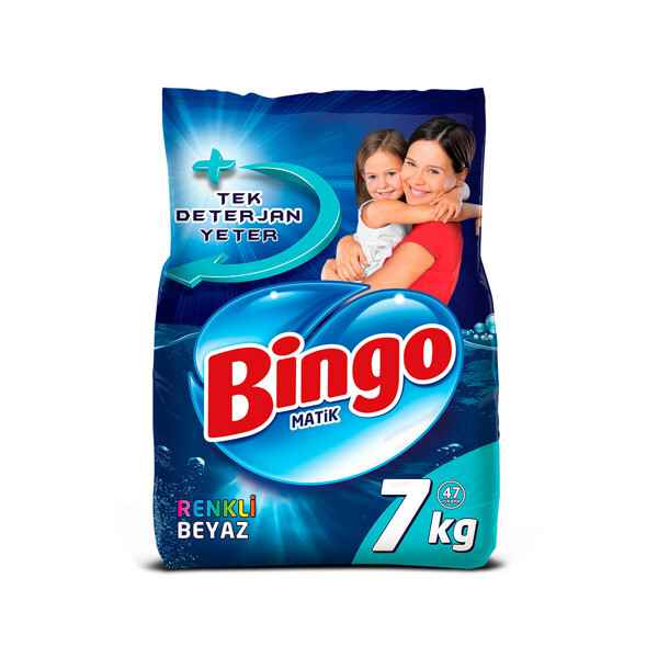 Bingomatik 7 kg Beyaz ve Renkli 