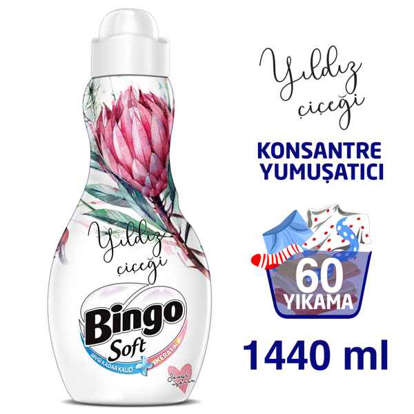 Bingo Soft Sevgi Serisi Konsantre Yumuşatıcı Yıldız Çiçeği 1440 ml