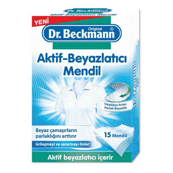 DrBeckmann Aktif Beyazlatıcı Mendil 15 Adet