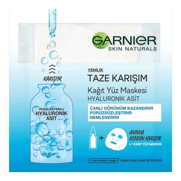 Garnier Taze Karışım Kağıt Yüz Maskesi Hyaluronik Asit 