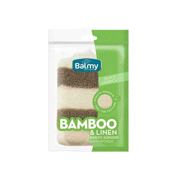 Balmy Naturel Bambu Keten Banyo Süngeri