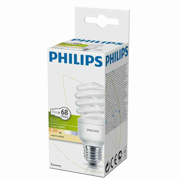 Philips Economy Spiral Enerji Tasarruflu Ampul 15 W 75 W