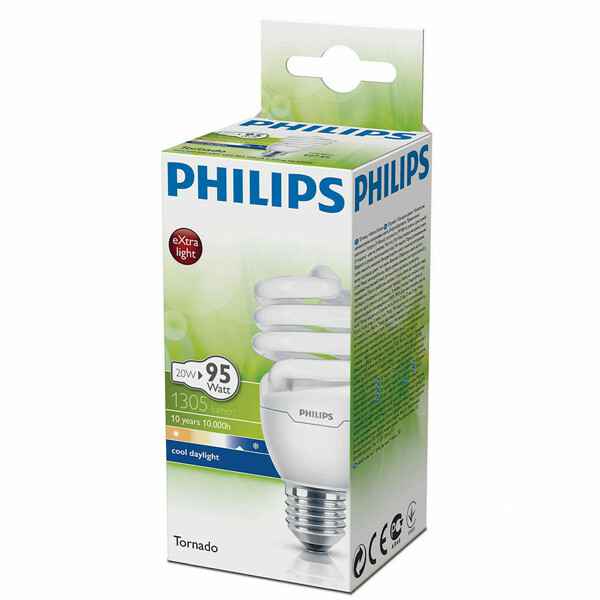 Philips Economy Spiral Enerji Tasarruflu Ampul 20 W 88 W